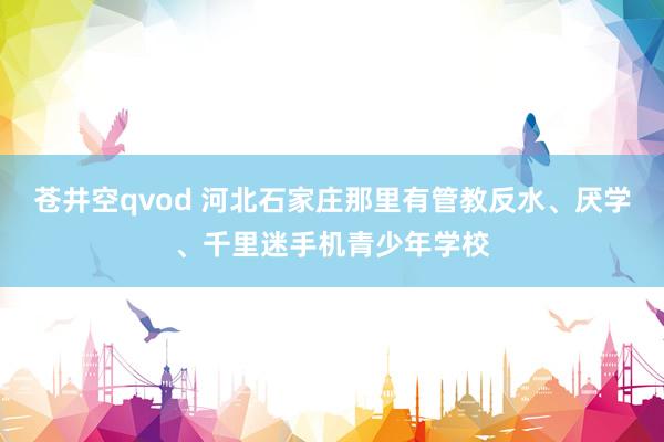 苍井空qvod 河北石家庄那里有管教反水、厌学、千里迷手机青少年学校