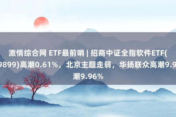 激情综合网 ETF最前哨 | 招商中证全指软件ETF(159899)高潮0.61%，北京主题走弱，华扬联众高潮9.96%