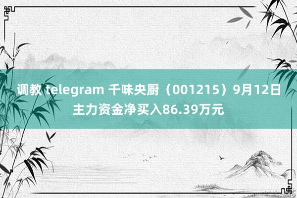 调教 telegram 千味央厨（001215）9月12日主力资金净买入86.39万元