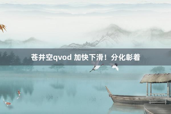 苍井空qvod 加快下滑！分化彰着