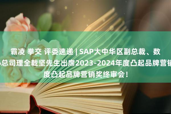 霸凌 拳交 评委速递 | SAP大中华区副总裁、数字营销中心总司理全戟坚先生出席2023-2024年度凸起品牌营销奖终审会！