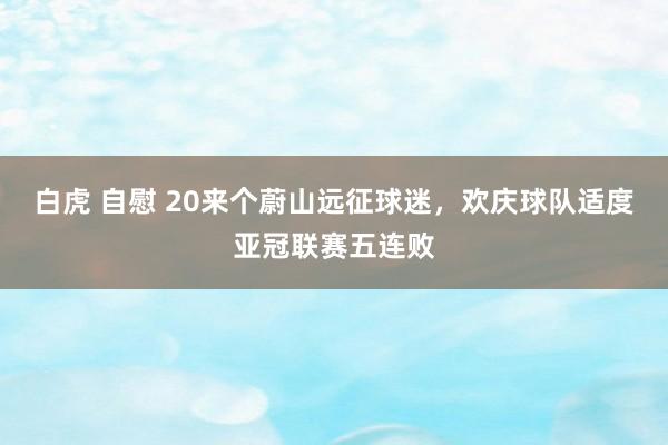 白虎 自慰 20来个蔚山远征球迷，欢庆球队适度亚冠联赛五连败