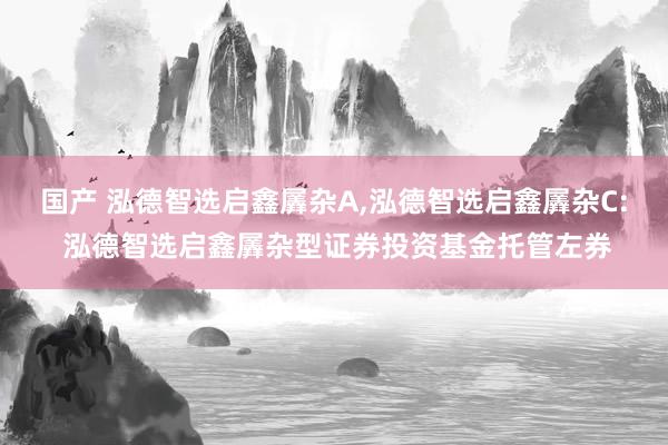 国产 泓德智选启鑫羼杂A,泓德智选启鑫羼杂C: 泓德智选启鑫羼杂型证券投资基金托管左券